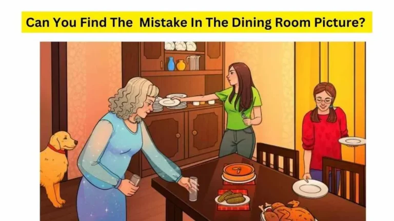 Only A Genius Can Spot The Mistake Within 1 Minute In The Dining Room Picture. Try Your Skills!