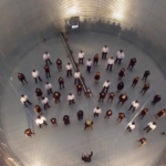 The heavenly sound of a choir singing inside an empty silo is beautiful beyond all words