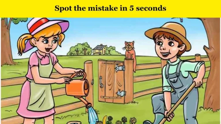 Only a genius can spot the mistake in the gardening picture in 5 seconds!