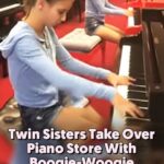 (VIDEO)Twin Sisters Take Over Piano Store With Boogie-Woogie Performance