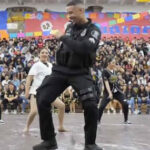 (VIDEO)School police officer says goodbye on his last day with amazing dance performance