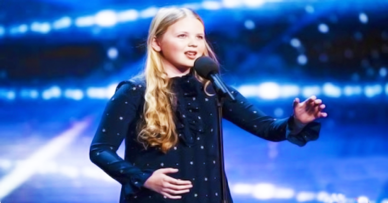 (VIDEO)Shy 12-Yr-Old Comes Onstage. and Everyone Went Silent when She Started Singing This Song!