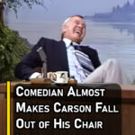 (VIDEO)Comedian Makes Johnny Carson Laugh So Hard He Almost Falls Off His Chair