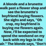 The Blonde’s Unexpected Solution to Her Friend’s Flower Dilemma