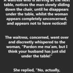 Waitress Panics Over Man at a Table