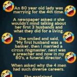 An 80-year-old lady was marrying for the 4th time