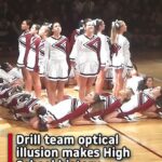 (VIDEO)Drill team optical illusion makes High School history