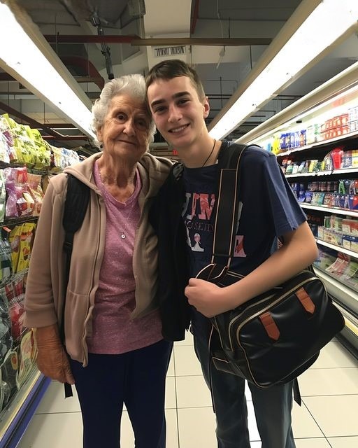 Poor Boy Pays for Old Lady’s Groceries