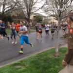 (VIDEO)95-Year-Old World War II Vet Stands Outside His House to Watch Runners, Now Keep Your Eyes On The Man In Red