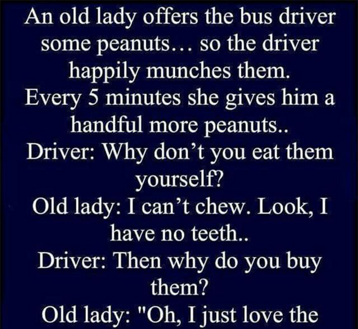 Old lady and a bus driver