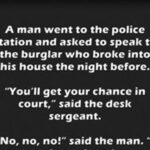 A man went to the police station