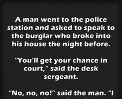 A man went to the police station