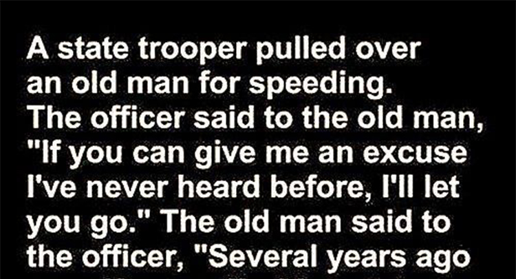 A Clever Excuse That Left the Officer Speechless!