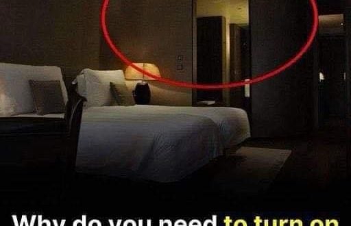 This is why you should keep the bathroom light on when sleeping in a hotel