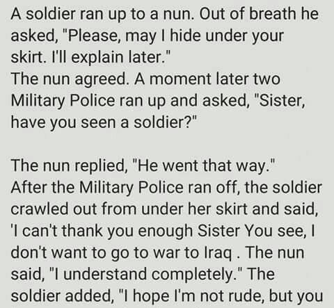 A Soldier’s Unexpected Encounter with a Wise Nun