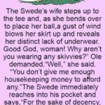 The Swedes wife steps up to the tee