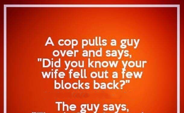 This Husband’s Response to the Cop Will Leave You in Stitches!