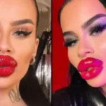 Model With Huge Lips Shows Off What She Looked Like Before Transformation