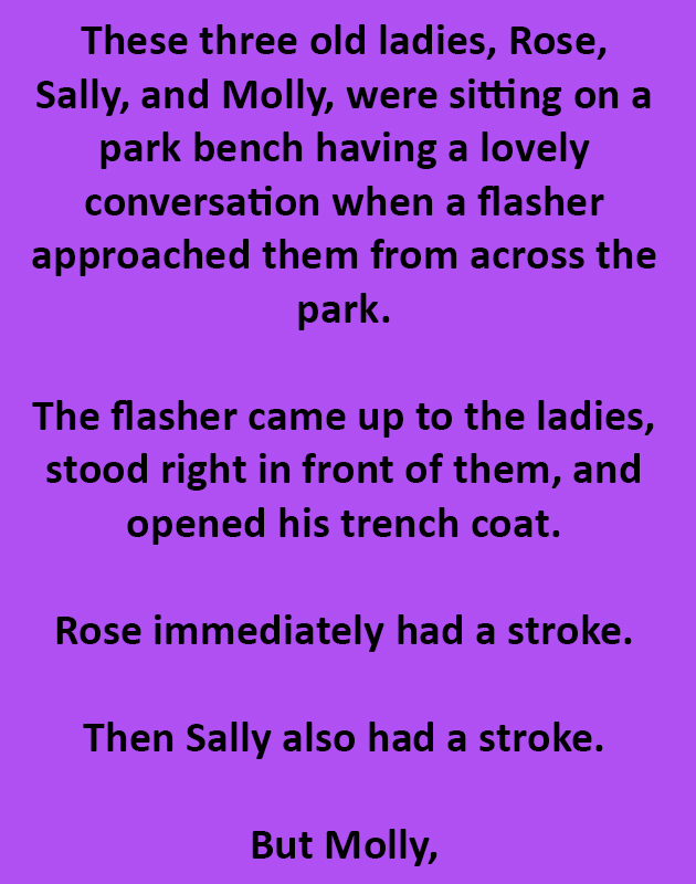 Three Old Ladies and the Unexpected Encounter at the Park