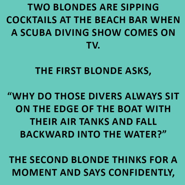 When Logic Takes a Dive—Blonde Style!