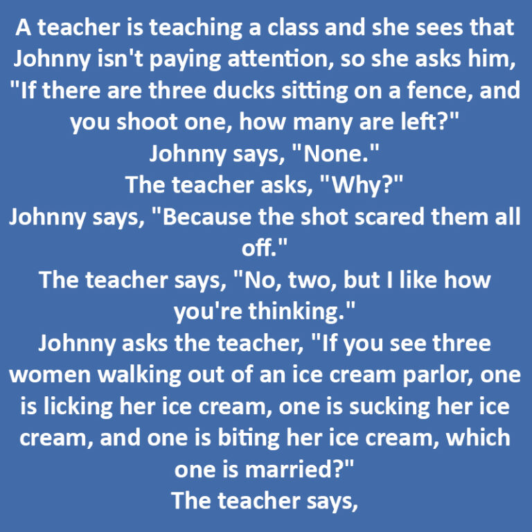 Johnny’s Quick Wit Leaves the Class in Stitches!