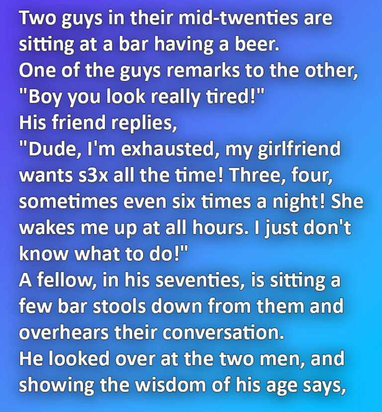 Wisdom from the Bar: A Hilarious Piece of Advice