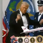 “Absolutely Iconic”: Trump Dances with a Saber As Melania Claps, Laughs, Breaks Out Her Own Trump Dance Moves in Very Sweet Moment