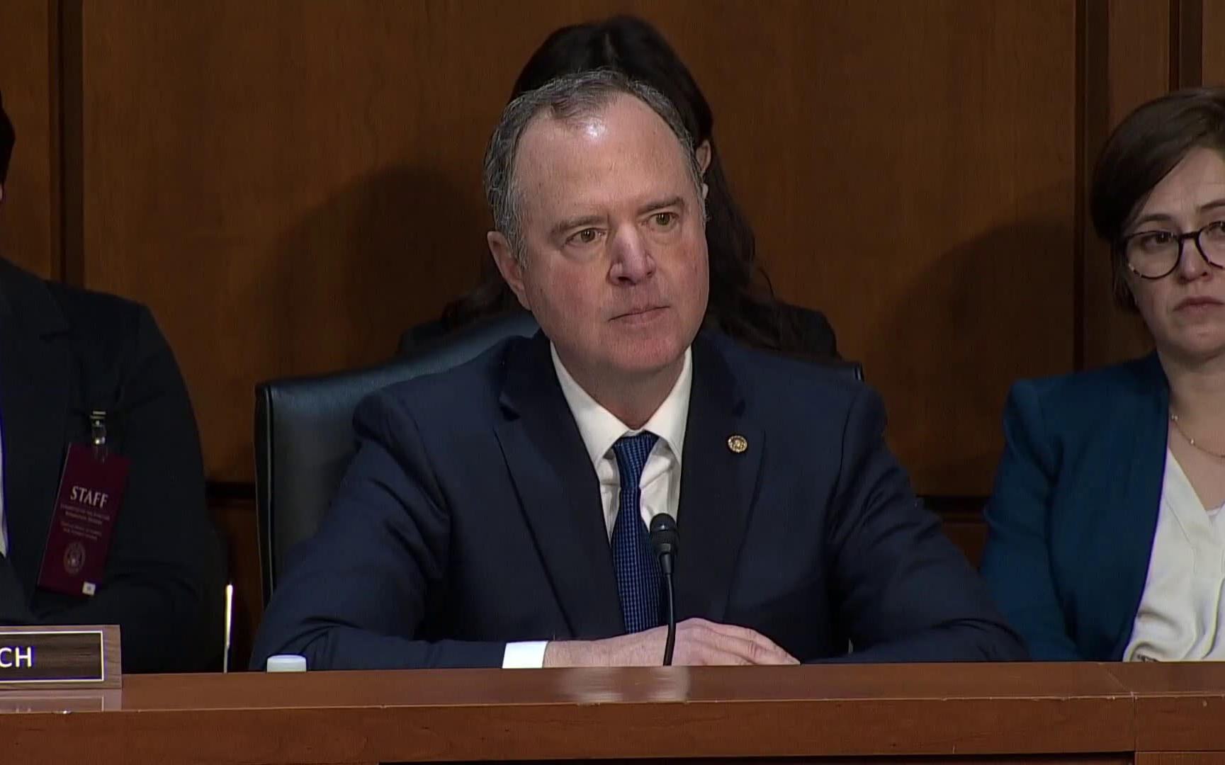 Leaked Footage Raises Eyebrows: Adam Schiff Allegedly Caught Napping During Critical Confirmation Hearing