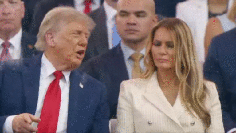 Lip reader ‘reveals’ what Melania said to Trump as she shot down comment he made during military parade