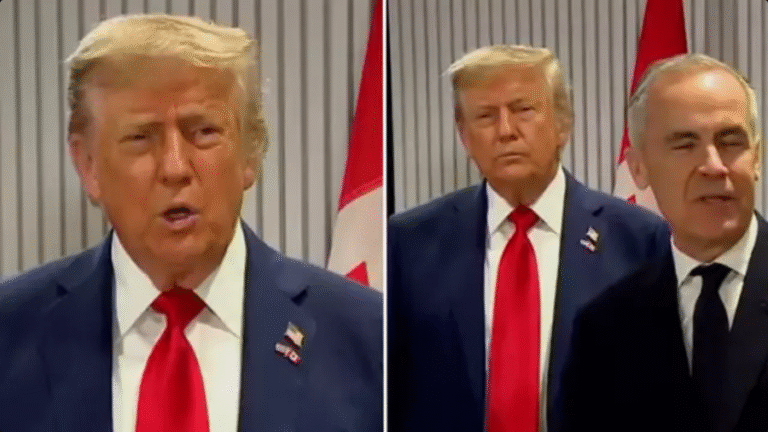 Canadian prime minister’s reaction to Donald Trump before interrupting him during conference sparks serious divide