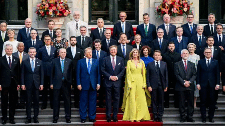 Photo of world leaders including Donald Trump at NATO summit has everyone saying same thing