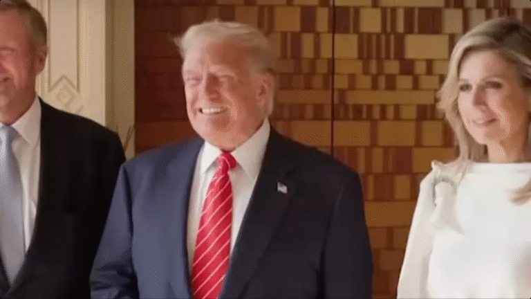 Dutch Queen accused of mocking Donald Trump on live TV as he was standing next to her