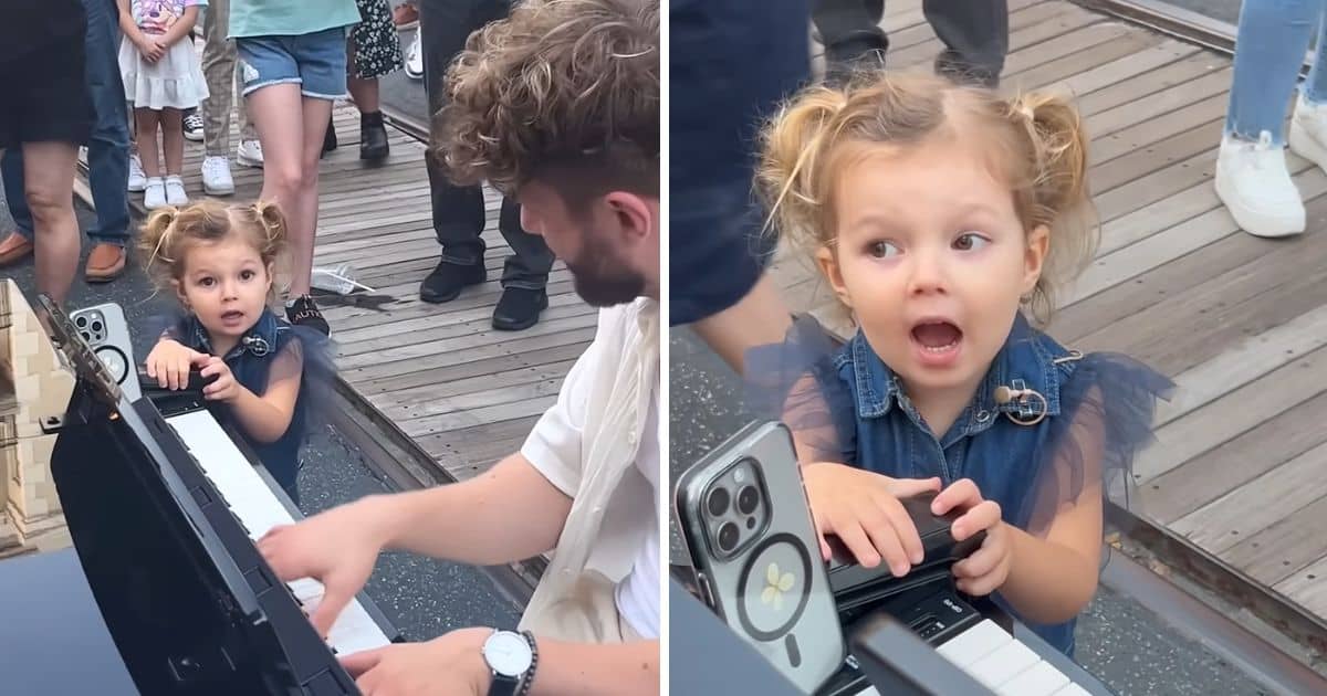 (VIDEO)Adorable 3-Year-Old Asks Street Pianist to Play Titanic and Stuns Crowd with Angelic Voice