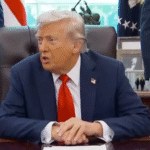 People spot Donald Trump hiding something during press conference and it’s raising a lot of questions