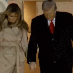 Lip reader ‘reveals’ Trump’s two words to wife Melania after landing in London for state visit