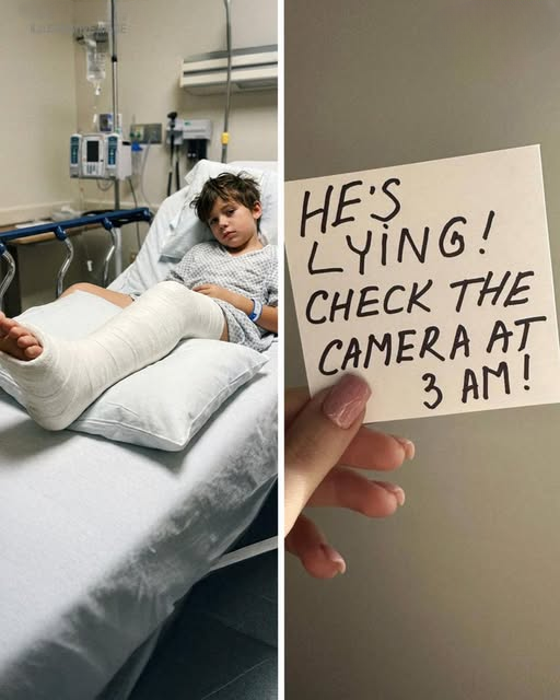 I Went to the Hospital to Care for My Son After He Broke His Leg – Then the Nurse Slipped Me a Note, ‘He’s Lying. Check the Camera at 3 a.m.’