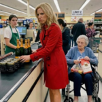 An Entitled Woman with a Full Cart Cut in Front of My Mom’s Wheelchair at the Supermarket – What Came over the Intercom Made Her Freeze