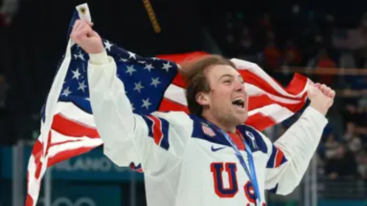 US men’s hockey player apologises for reaction to Trump’s ‘sexist’ joke after teammate defended president