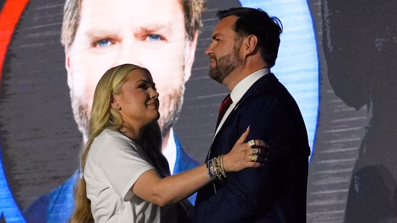 Lip reader reveals what Erika Kirk said to JD Vance during viral embrace that fuelled debate about their relationship