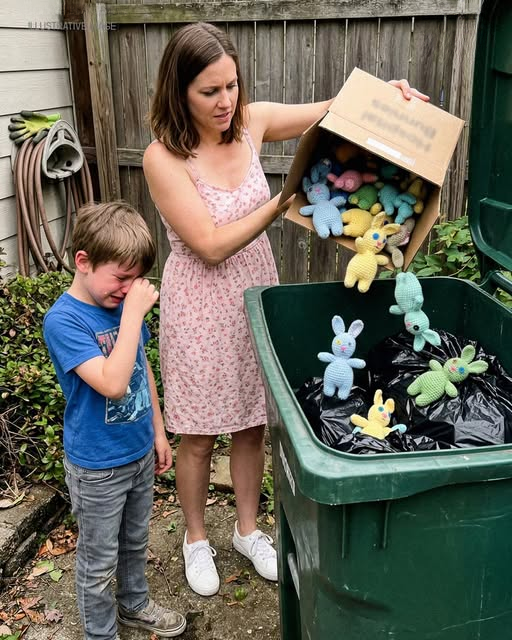 My 9-Year-Old Grandson Knitted 100 Easter Bunnies for Sick Kids from His Late Mom’s Sweaters – When My New DIL Threw Them Away Calling Them ‘Trash,’ My Son Taught Her a Lesson