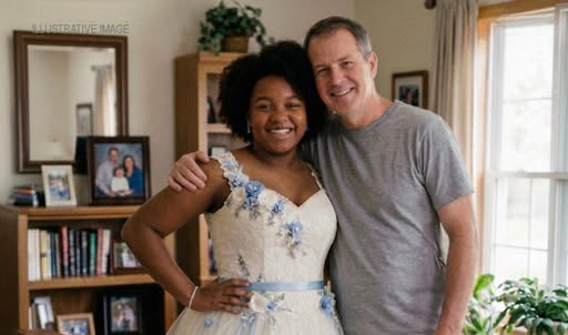 My Father Sewed Me a Dress from My Late Mother’s Wedding Gown for Prom – My Teacher Laughed Until an Officer Walked In