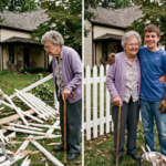 My 14-Year-Old Son Repaired Our Elderly Neighbor’s Fence After the Storm – The Next Morning, Officers Arrived With a Note She’d Left for Him