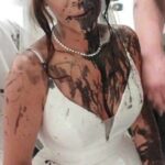 Bride covered in black paint moments before she was due to walk down the aisle in sister-in-law ‘revenge attack’