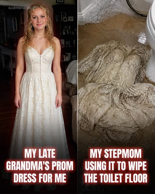 The Day Before My Prom, My Stepmom Used the Dress My Grandma Made for Me to Clean up a Toilet Overflow, Saying ‘I Just Grabbed the Nearest Cloth’ – My Dad’s Next Move Made the Blood Drain from Her Face