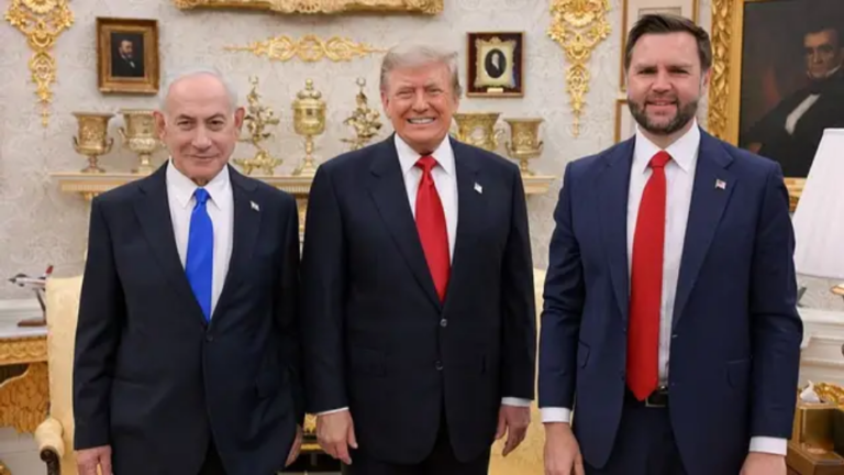 Body language expert breaks down ‘tense’ photo of Trump, Vance and Israeli PM Netanyahu