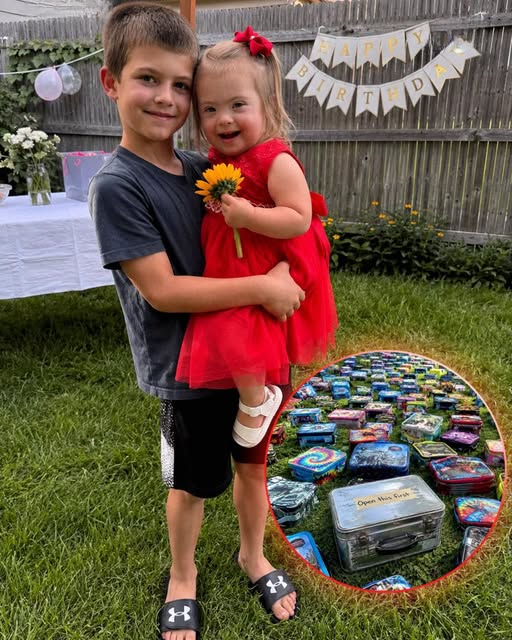My 8-Year-Old Son Gave Up His Lunch Money to Buy a Little Girl with Down Syndrome a Red Birthday Dress – The Next Morning, Our Lawn Was Covered with Lunchboxes, but What Was Inside the Biggest One Made Him Go Pale