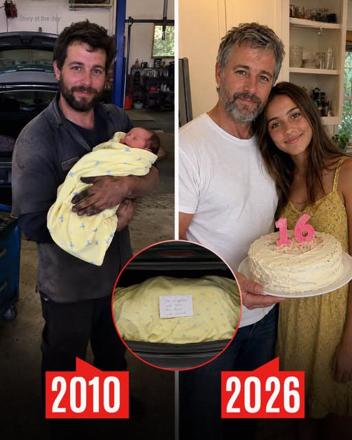 I Found a Baby in a Car Trunk at My Mechanic Shop and Raised Her as My Own – On Her 16th Birthday, I Opened Another Trunk and Went Pale at What Was Hidden Under a Child’s Blanket