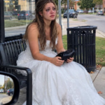 I Found My Younger Sister Sitting Alone at a Bus Stop in Her Wedding Dress, Holding Just One Man’s Dress Shoe – When I Asked Where Her Husband Was, She Burst Into Tears