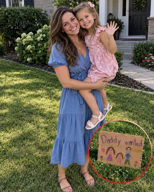 My 6-Year-Old Decided She Needed a Dad and Put up a ‘Daddy Wanted’ Sign in Our Yard – I Laughed, but an Hour Later, I Opened the Door and Nearly Dropped My Phone When I Saw Who Was There