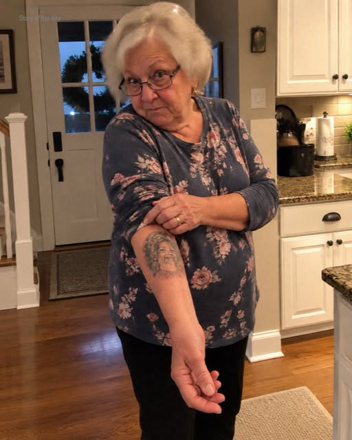 78-Year-Old Woman Returned from a Church Retreat with a Little Girl’s Face Tattooed on Her – She Refused to Explain Who It Was